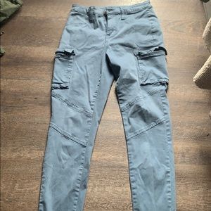 High rise Blue cargo pants